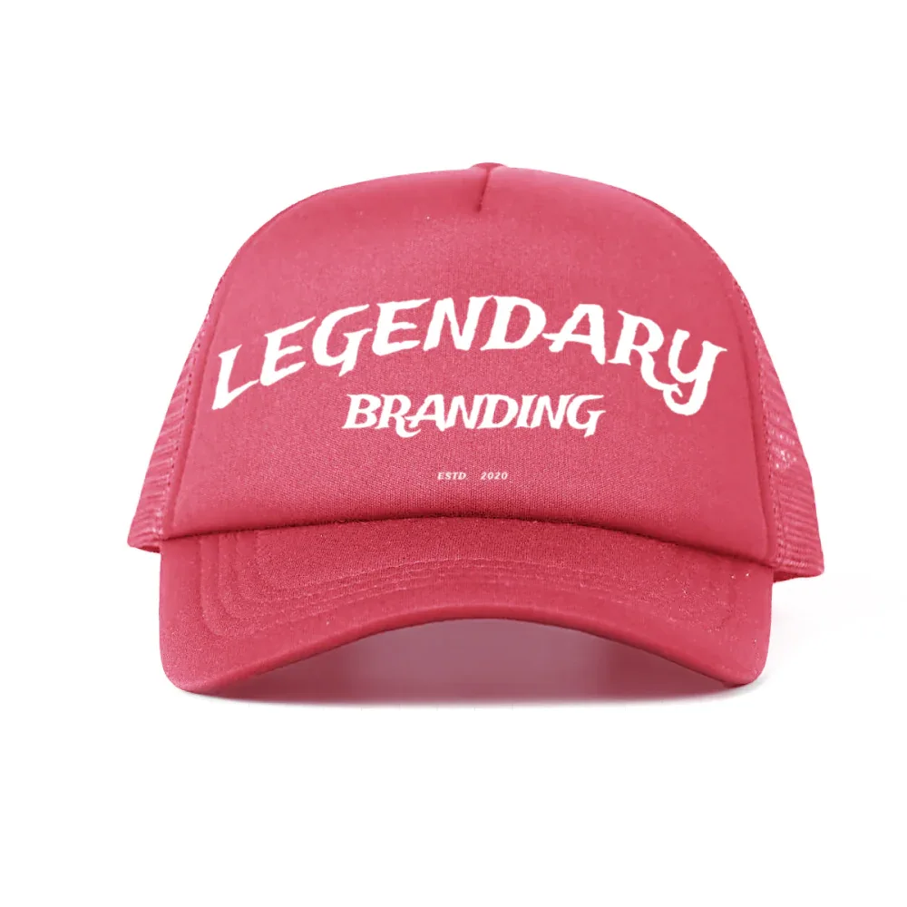 The "LB" Foam Trucker Hat - Streetwear Mesh Hat, Foam Trucker Hat, Adjustable Snapback, Retro Trucker Cap - Legendary Branding