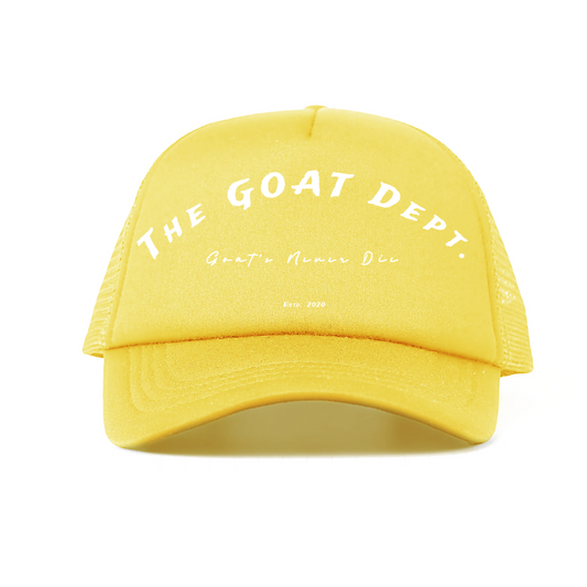 "Goat's Never Die" Foam Trucker Hat - Streetwear Mesh Hat, Foam Trucker Hat, Adjustable Snapback, Retro Trucker Cap