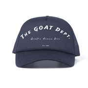 "Goat's Never Die" Foam Trucker Hat - Streetwear Mesh Hat, Foam Trucker Hat, Adjustable Snapback, Retro Trucker Cap