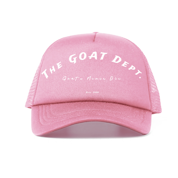 "Goat's Never Die" Foam Trucker Hat - Streetwear Mesh Hat, Foam Trucker Hat, Adjustable Snapback, Retro Trucker Cap