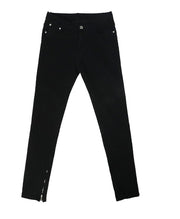 Stealth Stretch Denim Ankle Zip Jeans - Ankle Zip Black Denim Jeans, Stretch Fit Streetwear Pants, Mid-Low Waist, Streetwear Fashion Jeans