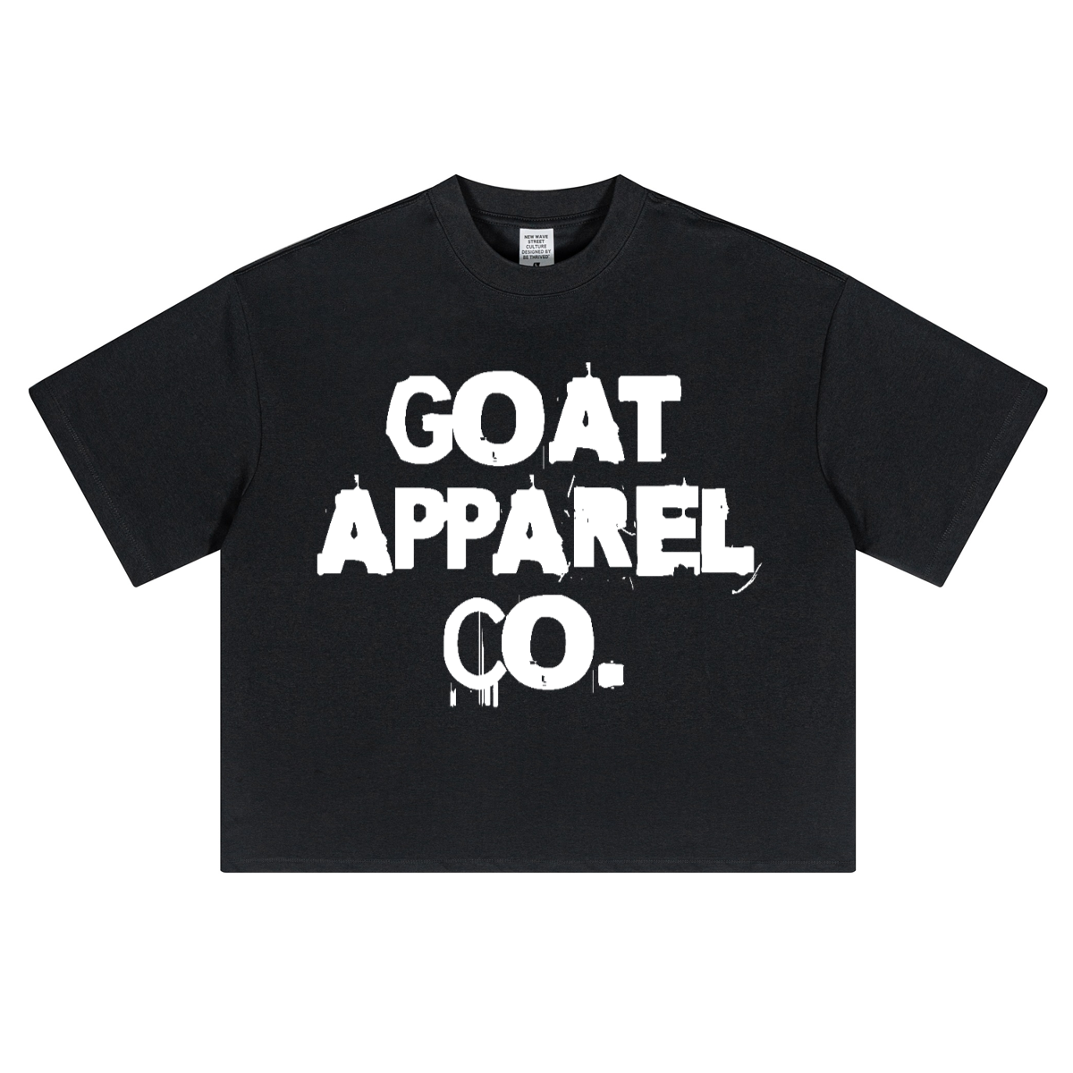 "GOAT Sh*t Only" Oversized Cropped T-Shirt, GOAT Apparel Co Tee, 280GSM Heavyweight Tee, Boxy Fit Graphic Shirt,