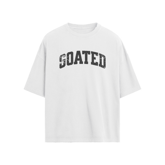"Land of the GOATED" Oversized T-shirt, GOAT Liberty Graphic Tee, Statue of Liberty Goat Shirt, Oversized Streetwear Tee, 190GSM Heavy Cotton T-Shirt