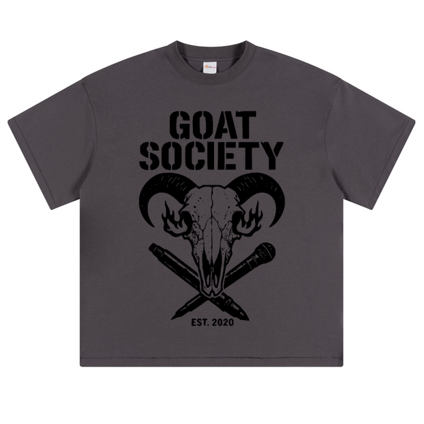 Mic & Pen Loose Fit T-shirt, 230GSM Heavyweight Skull Tee, Artist Rap Shirt, Urban Streetwear, Oversized Hip Hop Graphic Tee