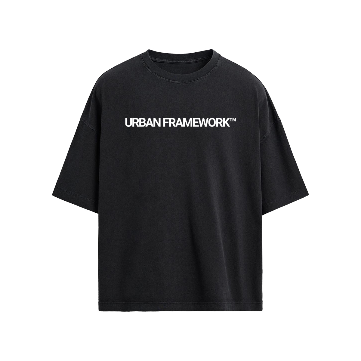 "URBAN FRAMEWORK™" Loose Fit T-shirt, Streetwear Loose Fit Tee, Technical Shoe Diagram Shirt, 190GSM Heavyweight Cotton Tee, Black Graphic Sneaker Shirt