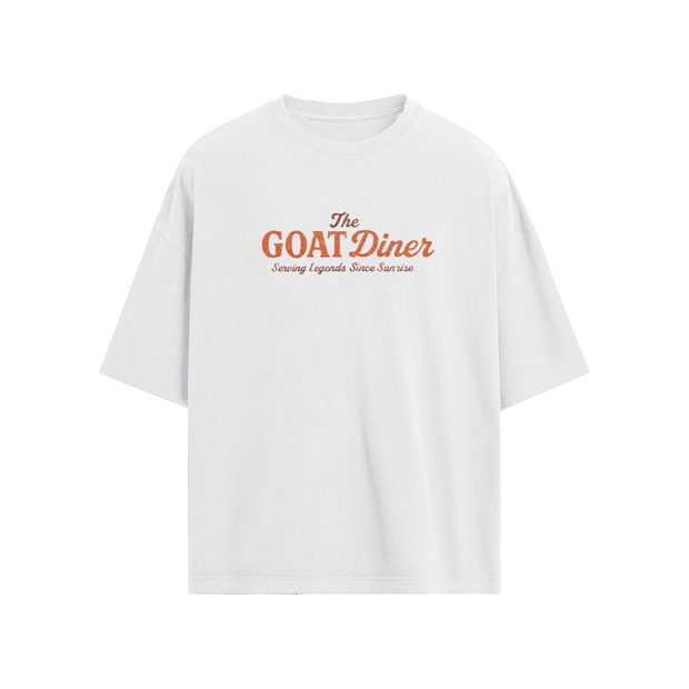 "GOAT Diner" Loose Fit T-shirt, Retro Tee, Vintage Diner Graphic Shirt, 190GSM Cotton Tee