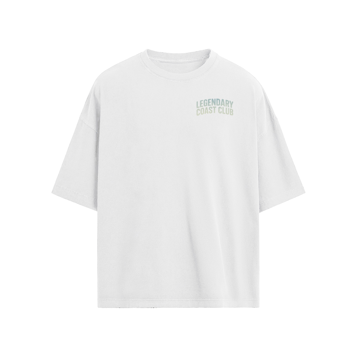 "Legendary Coast Club" Loose Fit T-shirt, Streetwear Yacht Tee, 190GSM Loose Fit Shirt, Coastal Vibes Graphic Tee