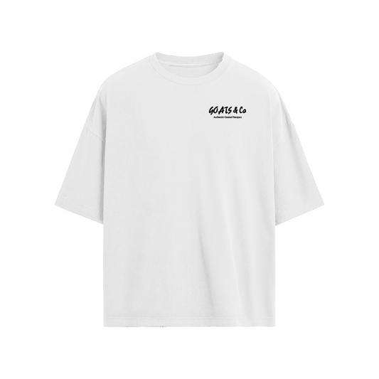 "GOAT Recipes" Loose Fit T-shirt, Streetwear Tee, 190GSM Cotton Tee