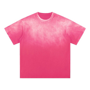 Blank Washed Gradient GOAT T-Shirt, Vintage Loose Fit 270GSM Heavyweight Tee, Faded Oversized Cotton Shirt, Unisex Urban Streetwear