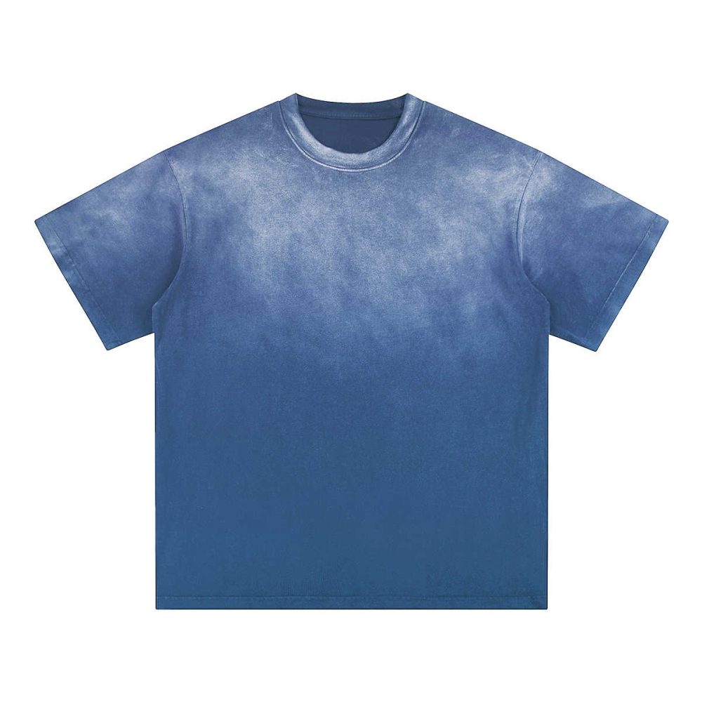 Blank Washed Gradient GOAT T-Shirt, Vintage Loose Fit Tee, 270GSM Heavyweight Shirt, GOAT Streetwear Tee, Faded Gradient Oversized Shirt, Unisex Washed Cotton T-Shirt, Urban Streetwear Blank Tee