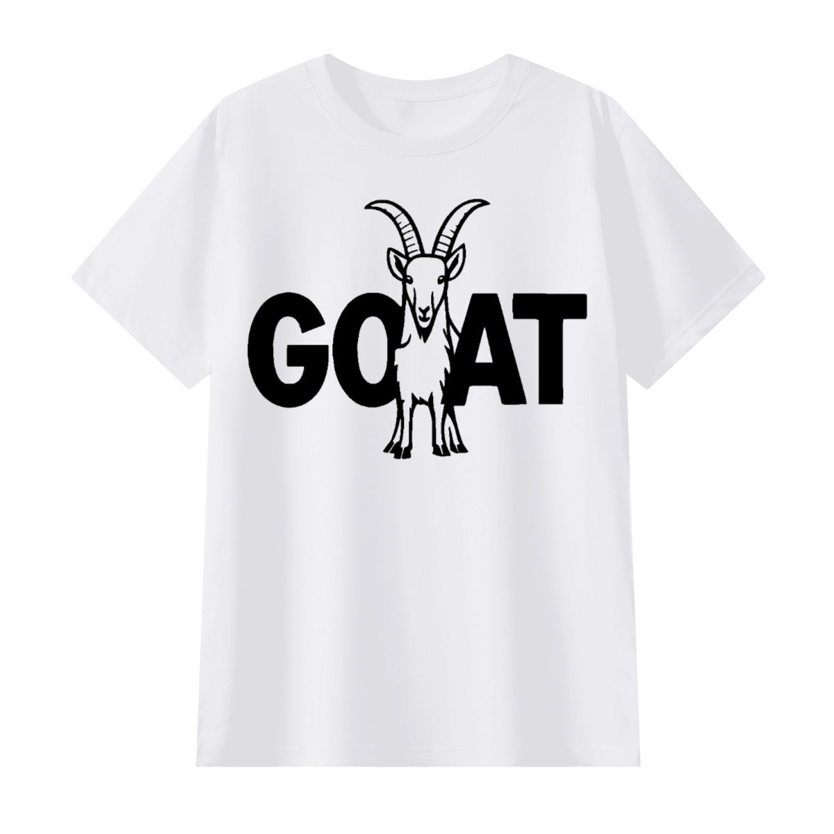 "Icon of the Herd" Combed Cotton Regular Fit T-Shirt – Classic Regular Fit Tee, 190GSM Luxury Combed Cotton, GOAT Logo Shirt, Unisex Premium Fit Streetwear Essential