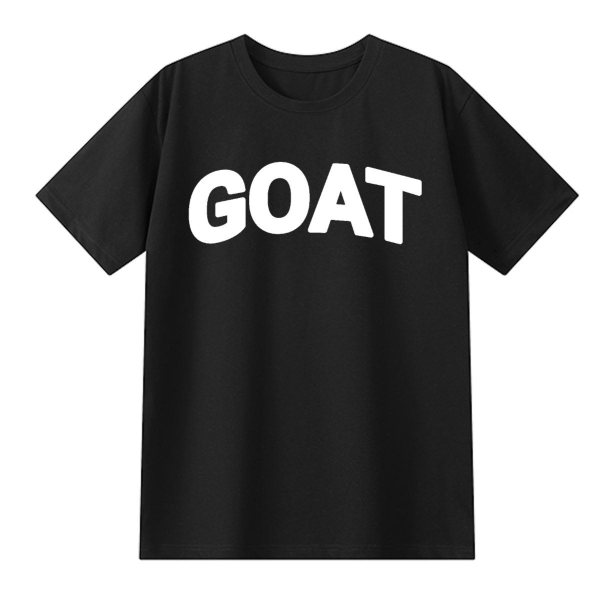 "The GOAT" Combed Cotton Regular Fit T-Shirt – Premium 190GSM Cotton Tee, Unisex Regular Fit, Minimal GOAT Logo Shirt, Streetwear Staple for Everyday Greatness