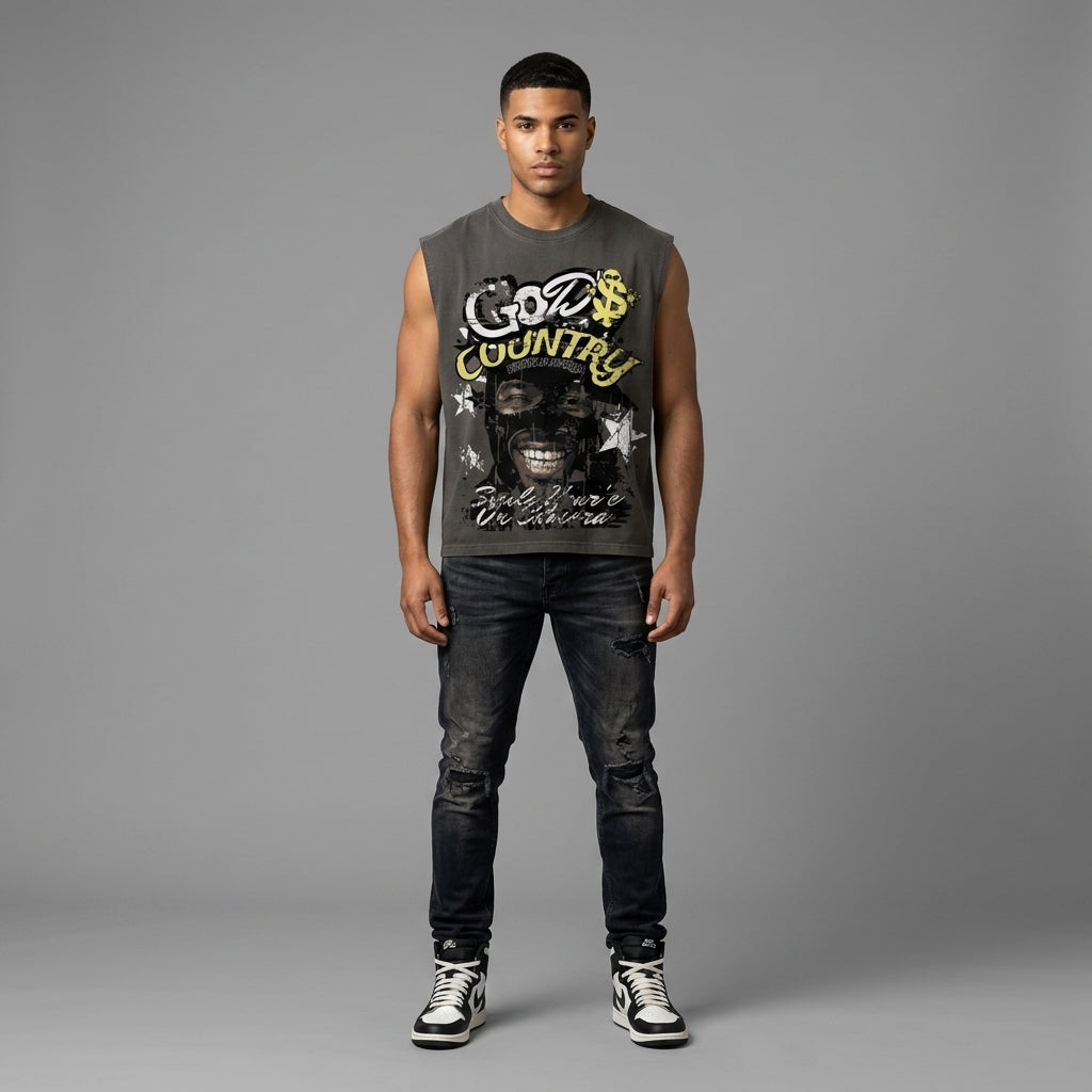 God's Country Unisex Cropped Boxy Tee | 230GSM — Apparel & Accessories > Clothing > Shirts & Tops Detail View 5 | Legendary Branding