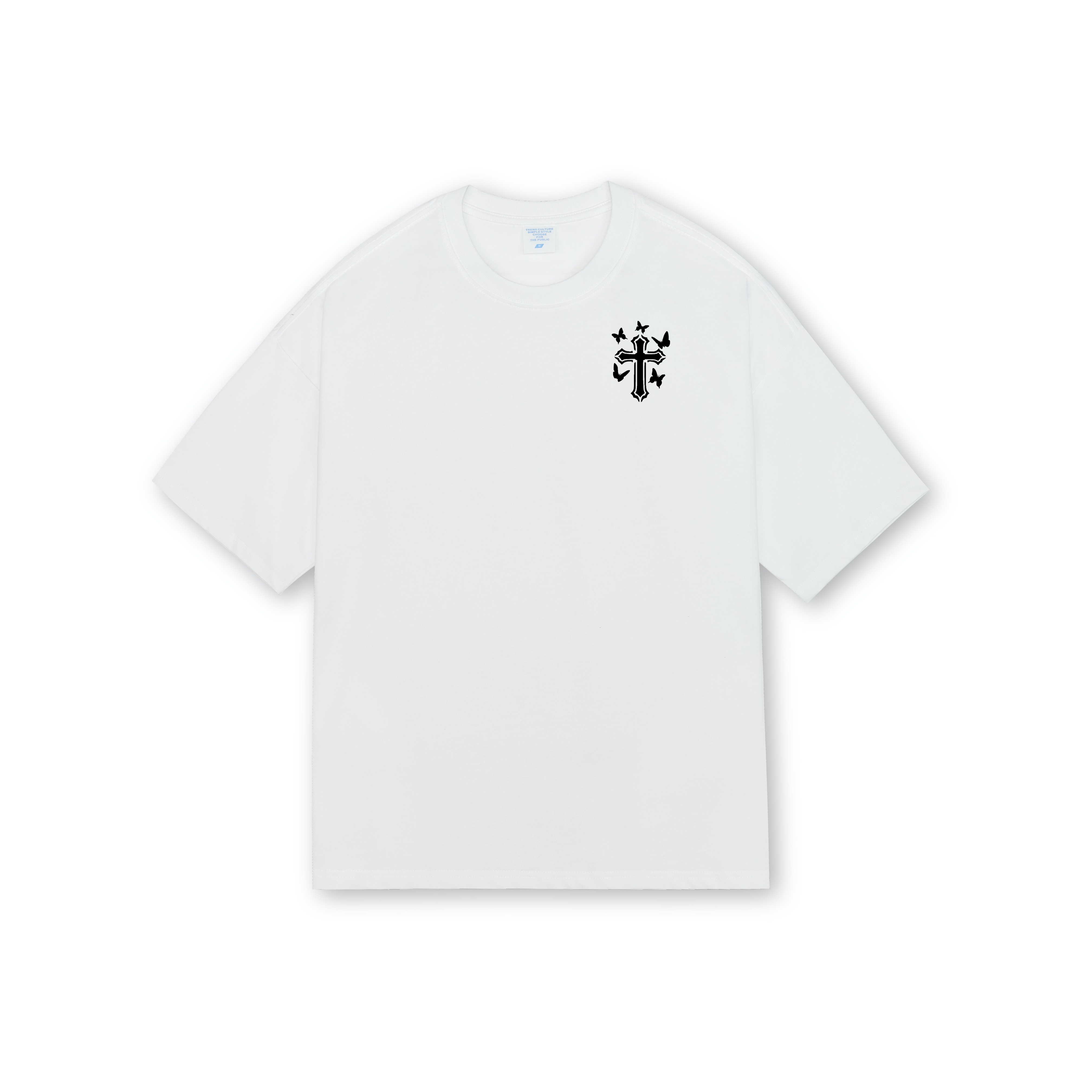 Faith Oversized Drop Shoulder T-Shirt, Premium Cotton Streetwear Tee, Unisex Retro Cross Graphic Top, Y2K Hip Hop Fashion Shirt