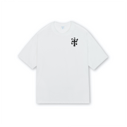 Faith Oversized Drop Shoulder T-Shirt, Premium Cotton Streetwear Tee, Unisex Retro Cross Graphic Top, Y2K Hip Hop Fashion Shirt