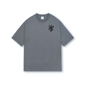 Faith Oversized Drop Shoulder T-Shirt, Premium Cotton Streetwear Tee, Unisex Retro Cross Graphic Top, Y2K Hip Hop Fashion Shirt