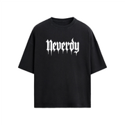 Neverdy 1st Edition Oversized T-shirt (235GSM) – Luxury Heavyweight Cotton Streetwear Tee, Legendary Branding Graphic Shirt