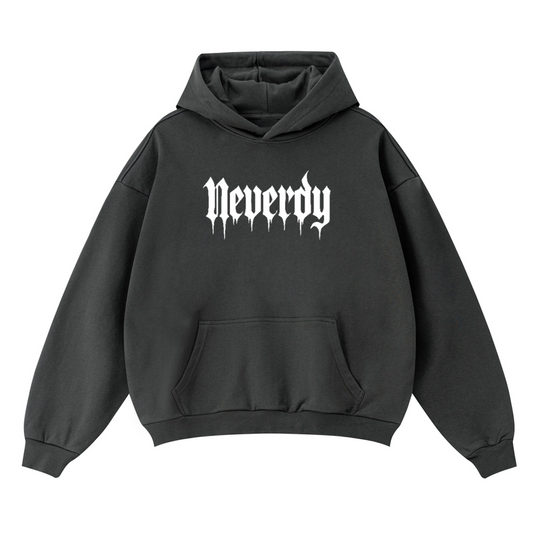 Neverdy 1st Edition Boxy Fit Hoodie – Heavyweight Luxury Cotton Streetwear Pullover, Legendary Branding