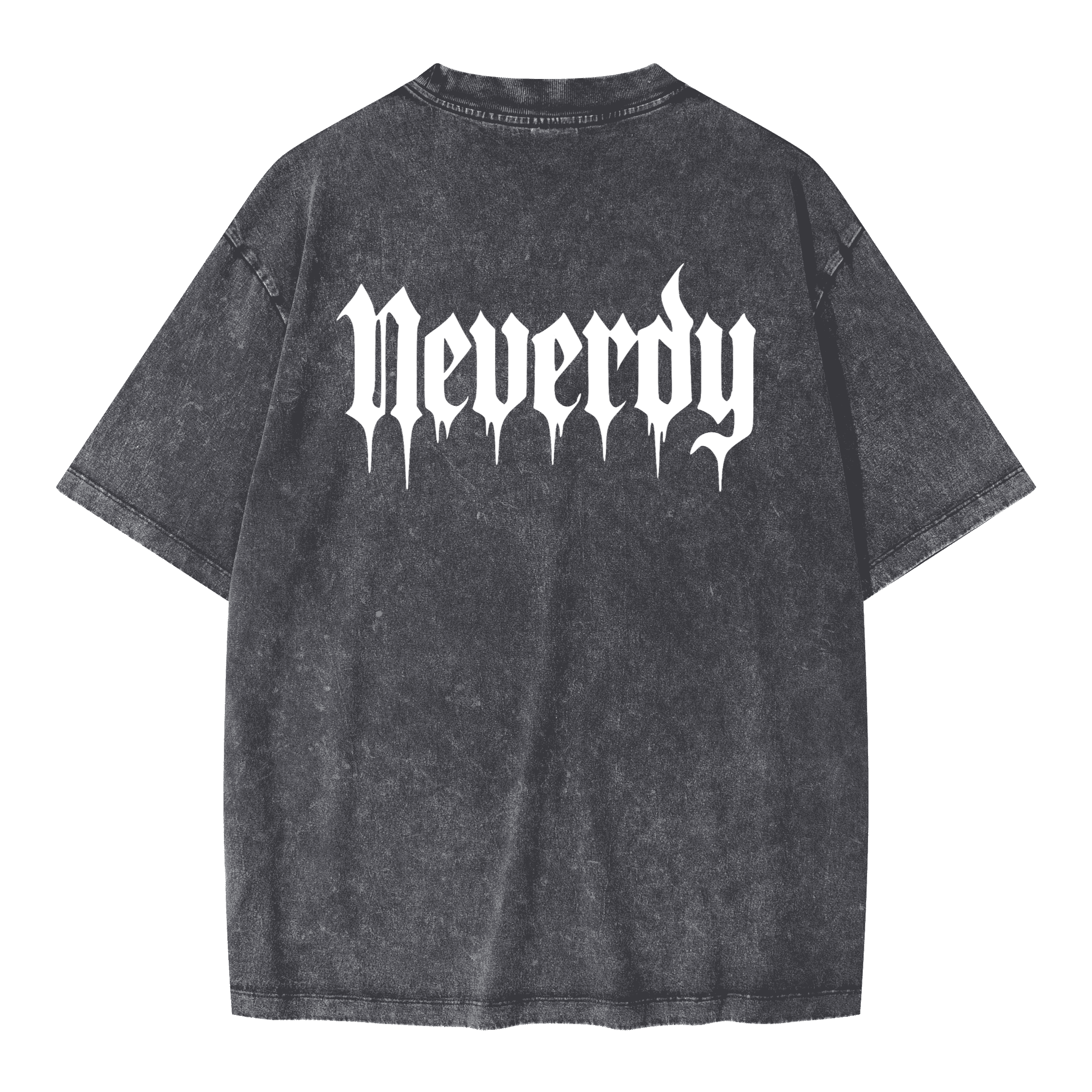 Neverdy Eagles Oversized Snow Wash T-shirt – Vintage Distressed Heavyweight Tee, Legendary Branding Streetwear