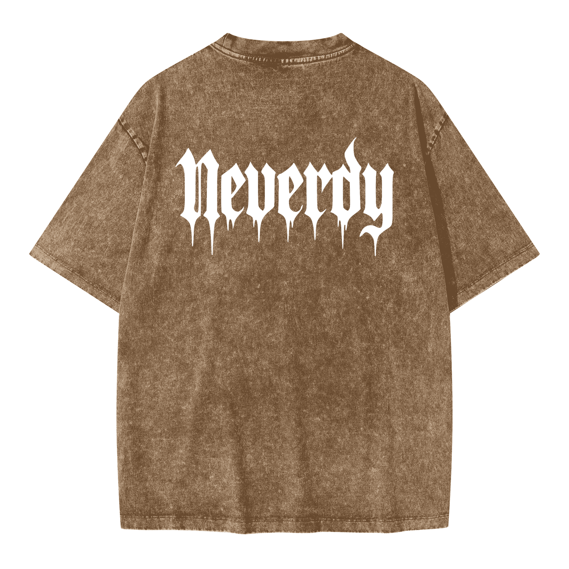 Neverdy Eagles Oversized Snow Wash T-shirt – Vintage Distressed Heavyweight Tee, Legendary Branding Streetwear