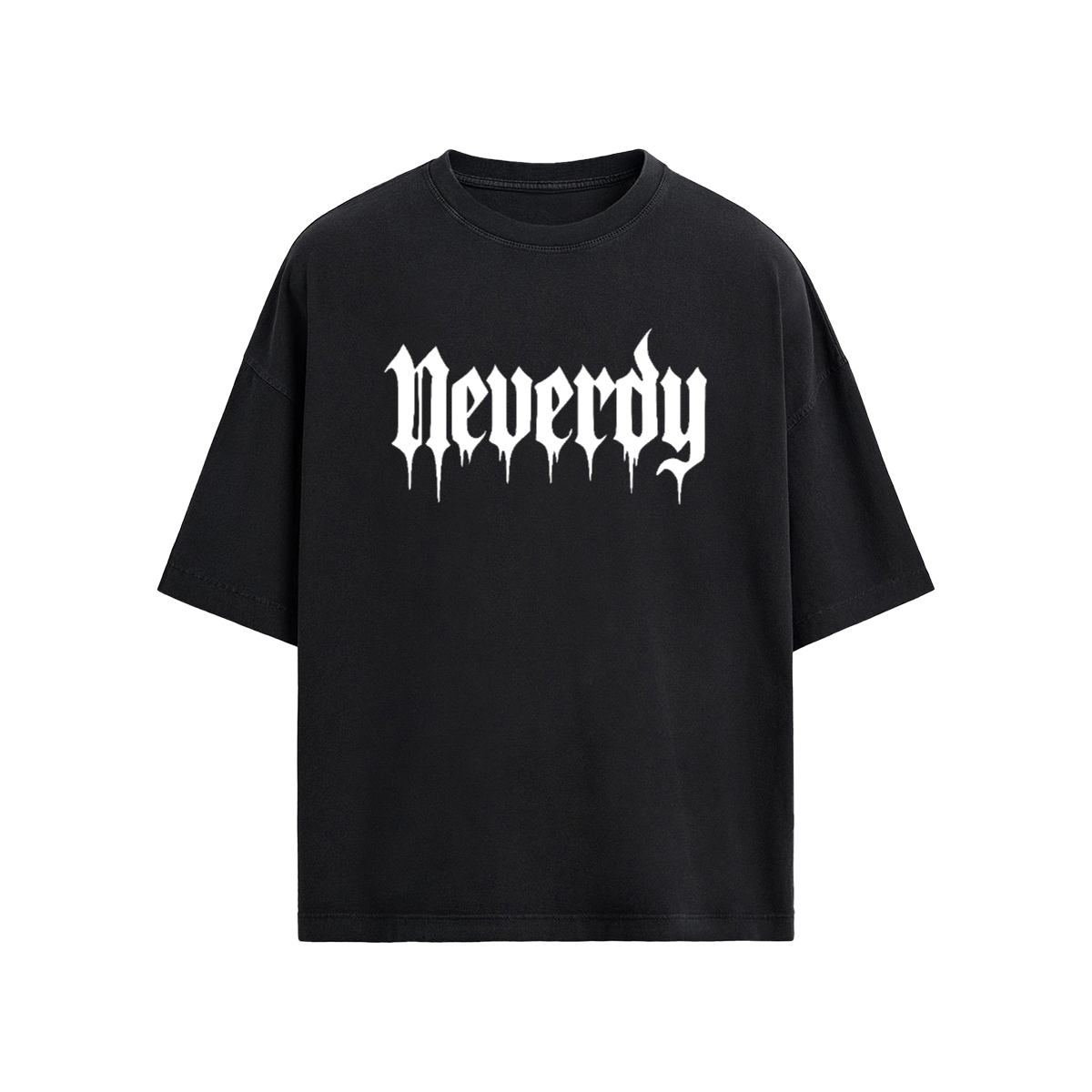 Neverdy Spine Oversized T-shirt – Heavyweight Boxy Oversized Streetwear Tee, Legendary Branding Skull Spine Graphic Shirt