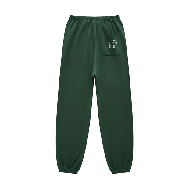 GOATED Heavyweight Casual Plush Cotton Sweatpants – Premium Thick Joggers, Winter Streetwear Loungewear Pants