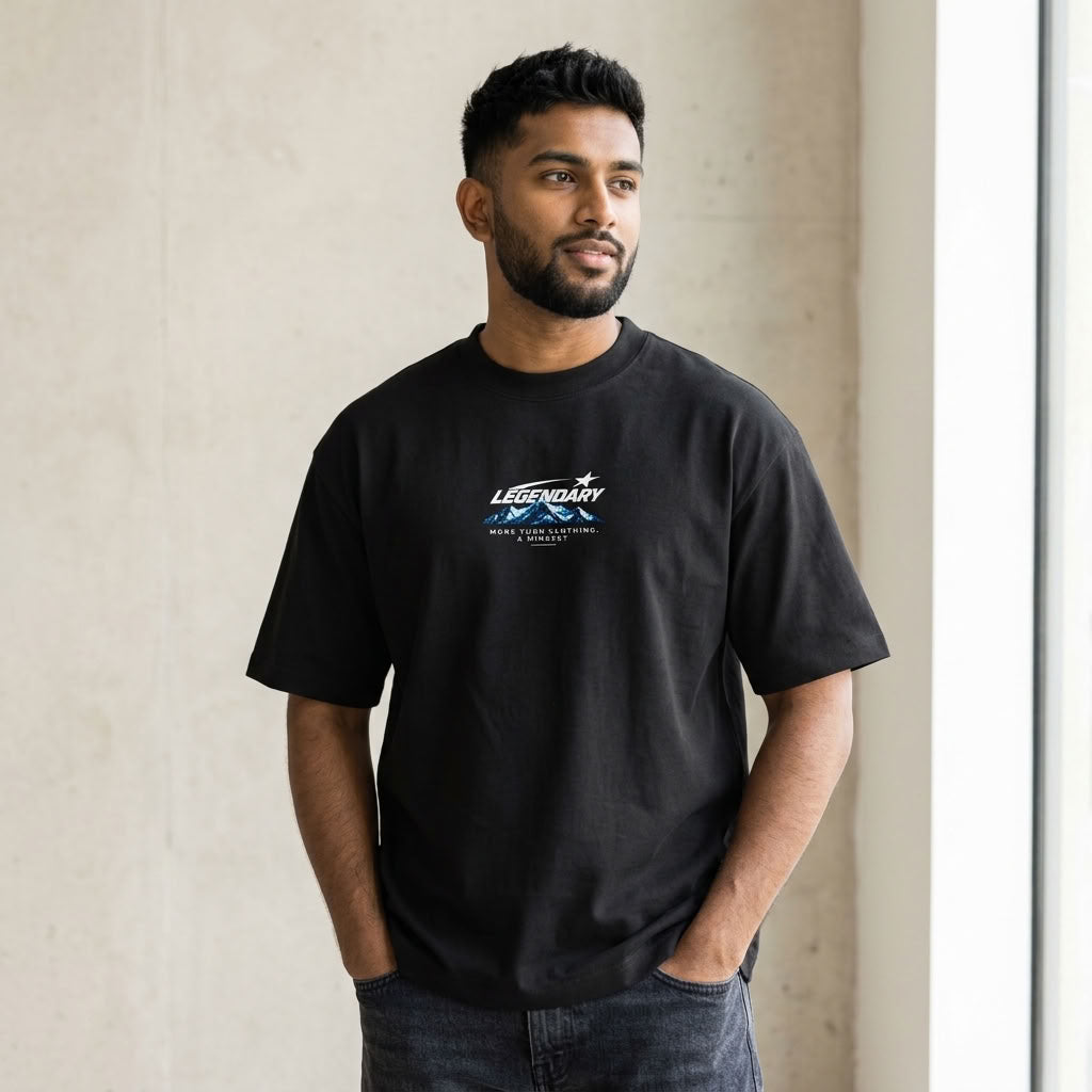 Legendary Discipline Boxy T-Shirt | 400GSM — Apparel & Accessories > Clothing > Shirts & Tops Detail View 6 | Legendary Branding