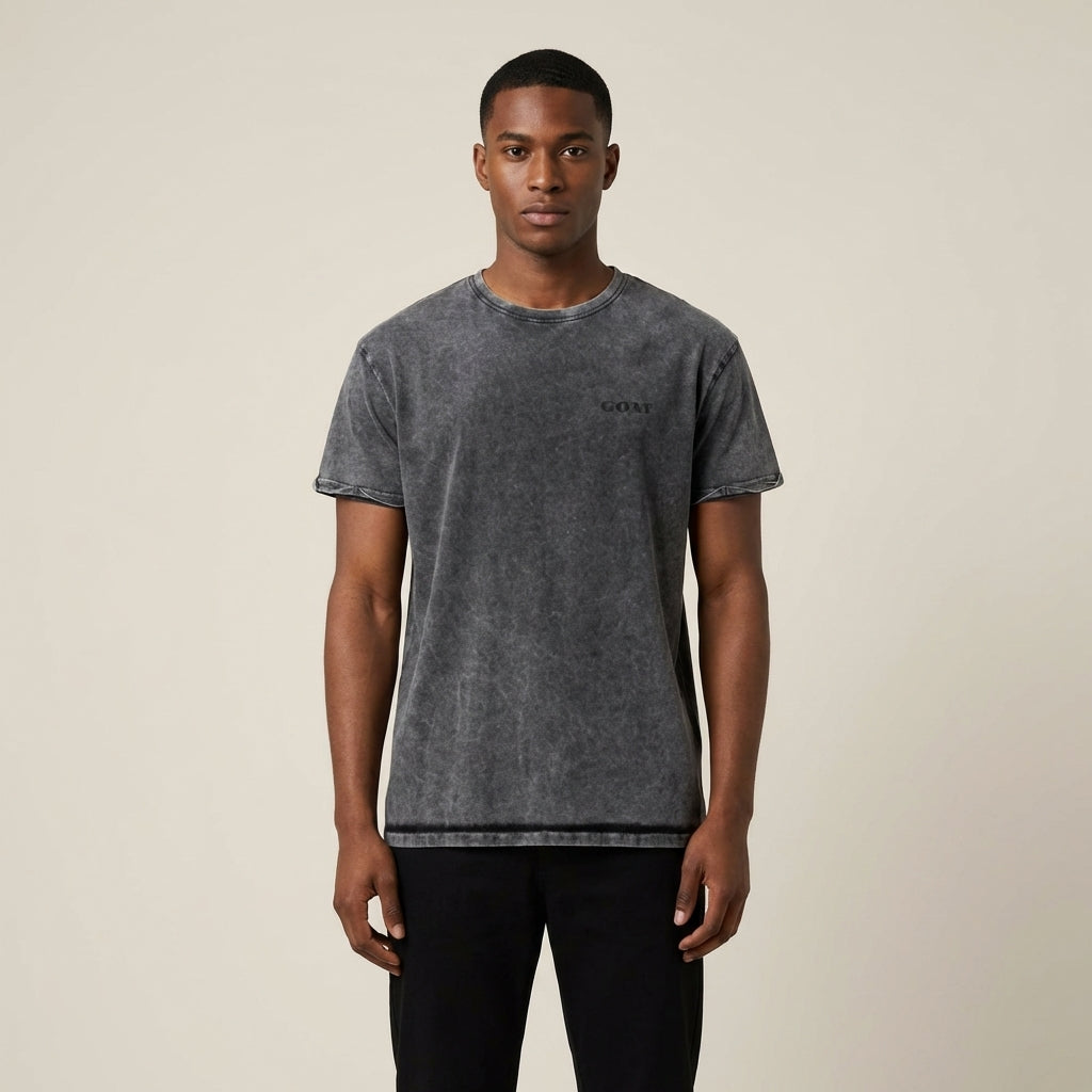 T-shirt en jean GOAT – T-shirt en coton léger, coupe streetwear douce au toucher, marque légendaire® Essential 