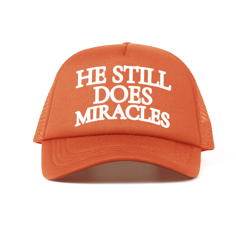 "HE STILL DOES MIRACLES" Cap – Faith-Based Trucker Hat, Adjustable Unisex Baseball Cap