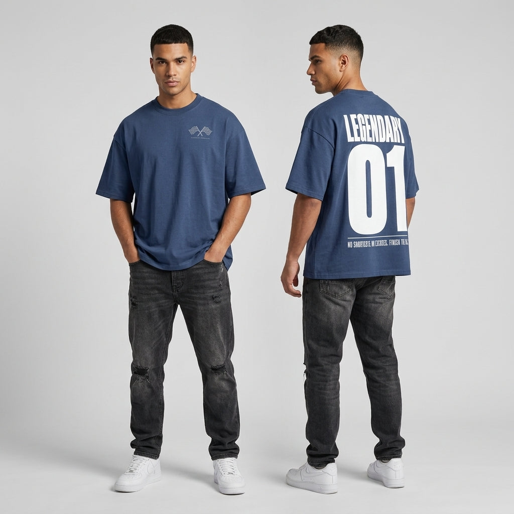 Legendary 01 Boxy T-Shirt | 280GSM — Apparel & Accessories > Clothing > Shirts & Tops Detail View 7 | Legendary Branding