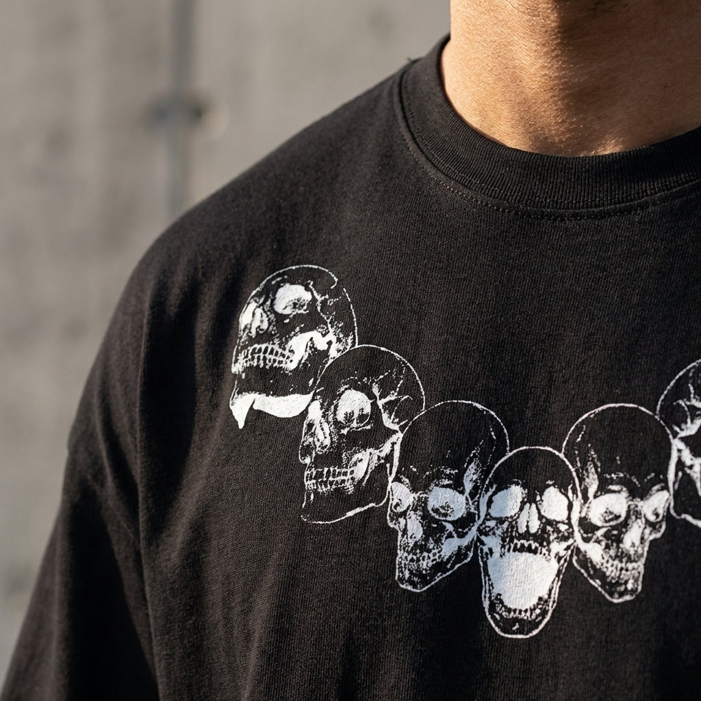 Neverdy (Never Die) Skulls Oversized T-shirt