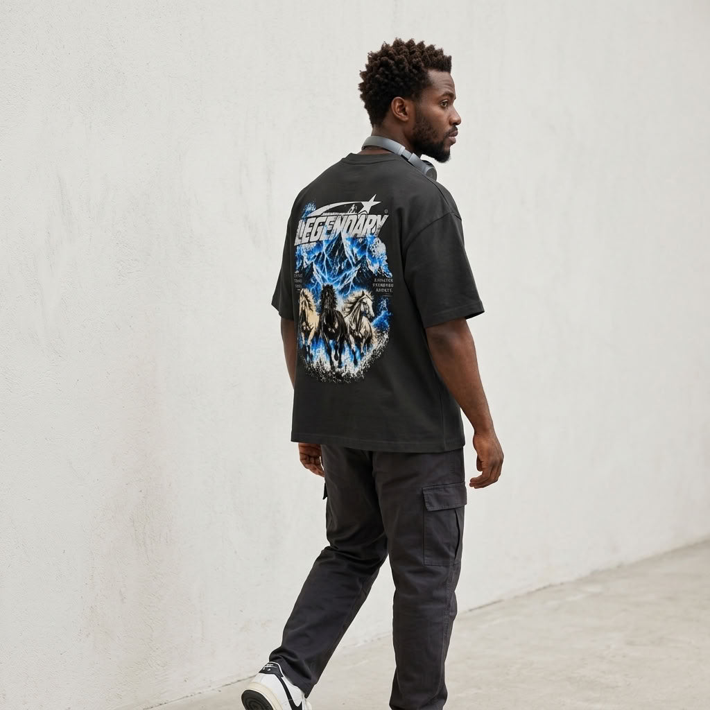 Legendary Discipline Boxy T-Shirt | 400GSM — Apparel & Accessories > Clothing > Shirts & Tops Detail View 4 | Legendary Branding