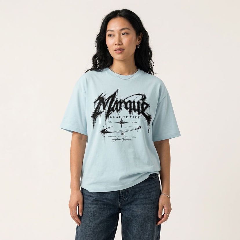 Marque Légendaire Drip Graphic Oversized T-Shirt | 300GSM — Apparel & Accessories > Clothing > Shirts & Tops Detail View 8 | Legendary Branding