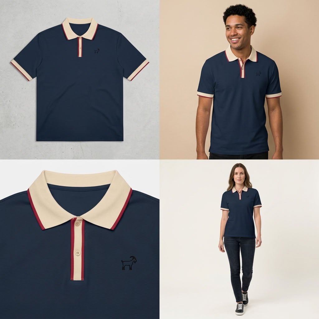 Marque Légendaire Color Block Polo Shirt | 240GSM — Apparel & Accessories > Clothing > Shirts & Tops Detail View 8 | Legendary Branding