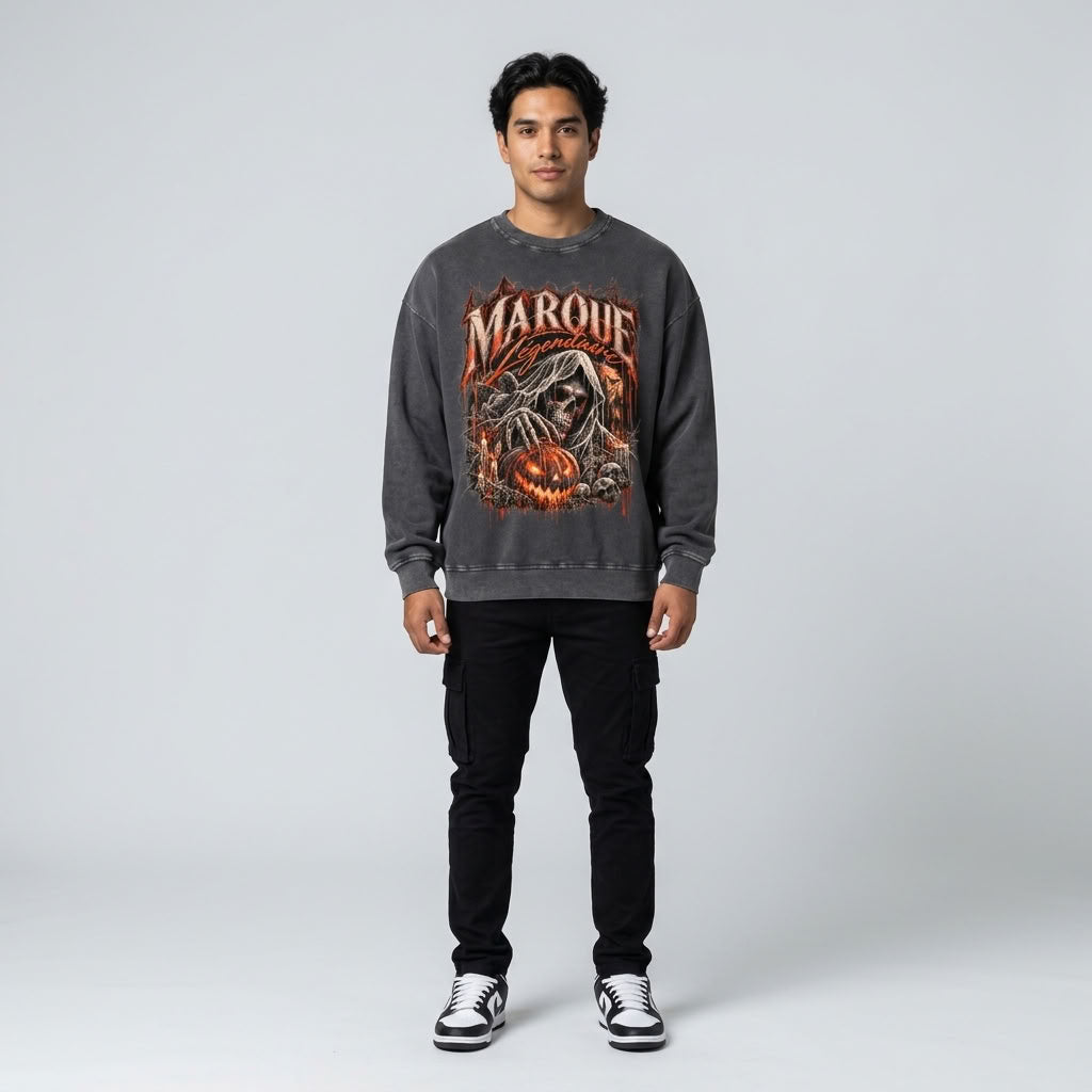 Marque Légendaire Spooky Mansion Oversized Sweatshirt - view 4