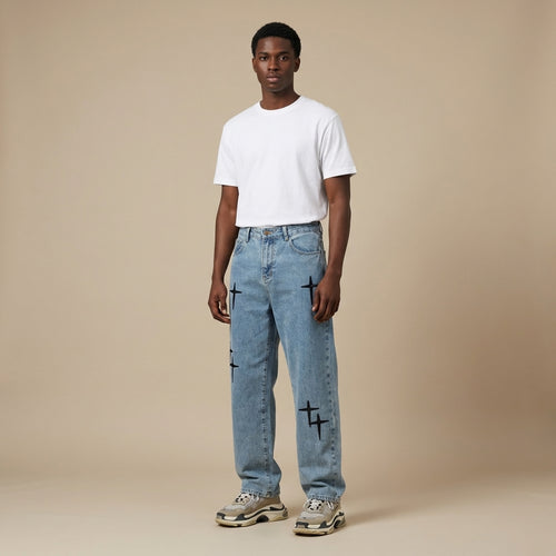 Men’s Baggy Cross Jeans - Legendary Branding
