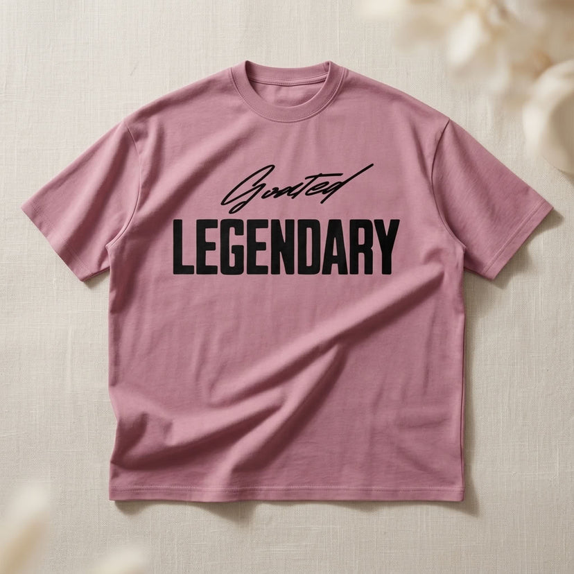 GOATED Legendary Loose-Fit T-Shirt | 190GSM — Apparel & Accessories > Clothing > Shirts & Tops Detail View 15 | Legendary Branding