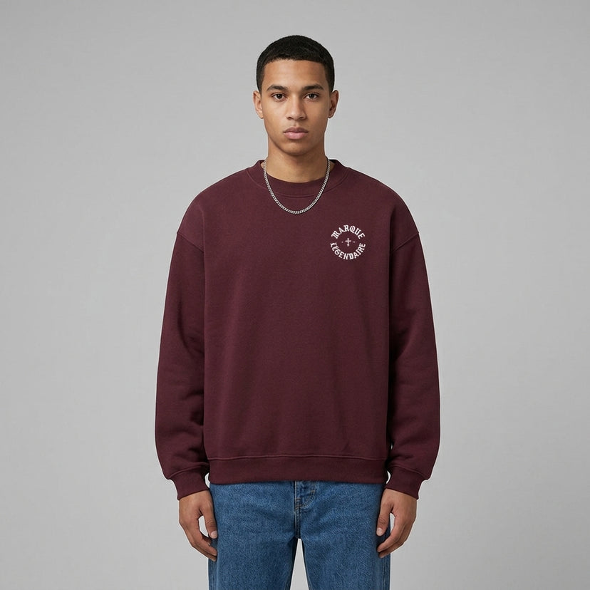 Marque Légendaire Cross Heavyweight Fleece Crewneck Sweatshirt | 380GSM