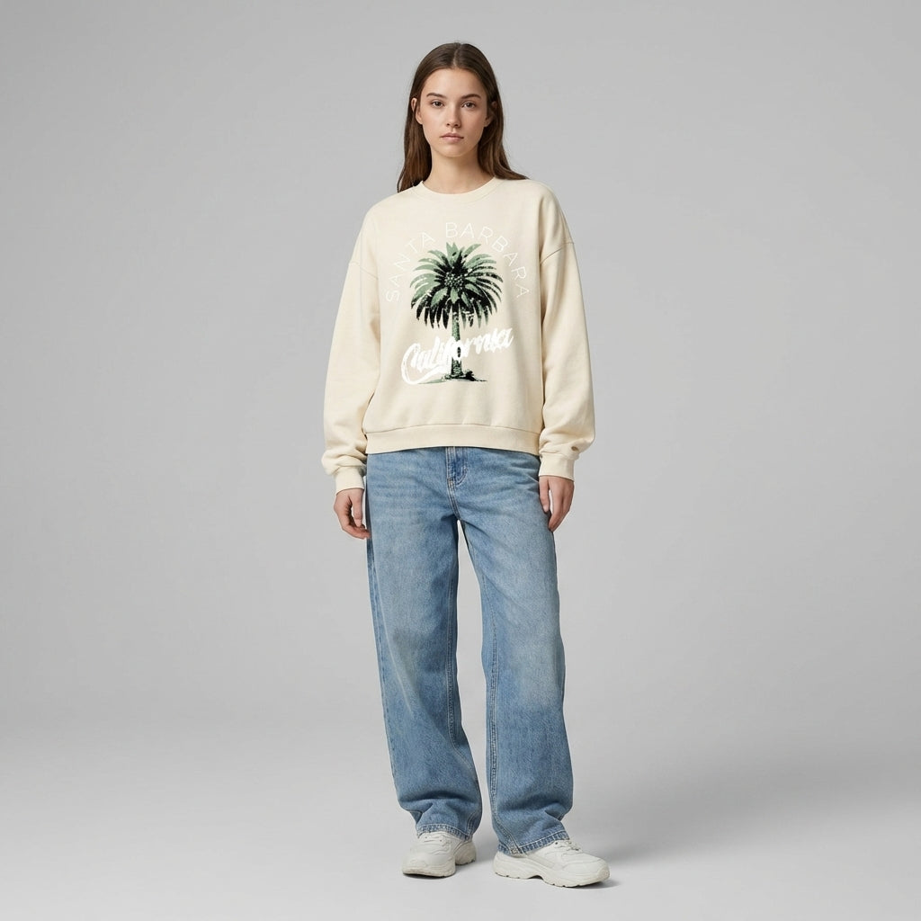 Santa Barbara Oversized Crewneck Sweatshirt - Legendary Branding