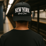 GOAT Club New York Trucker Hat, NYC Snapback Mesh Cap, Urban Streetwear Baseball Hat, Limited Edition NY Hat