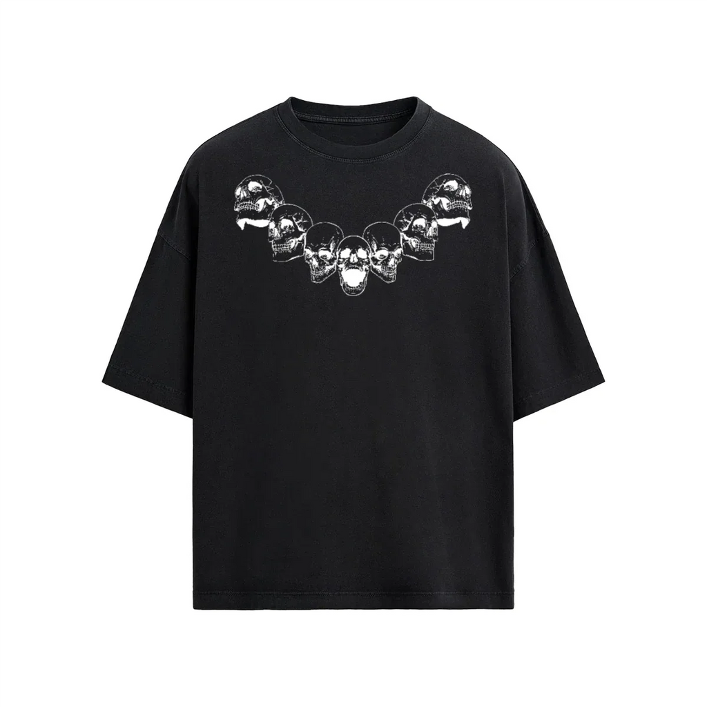 Neverdy (Never Die) Skulls Oversized T-shirt - Legendary Branding