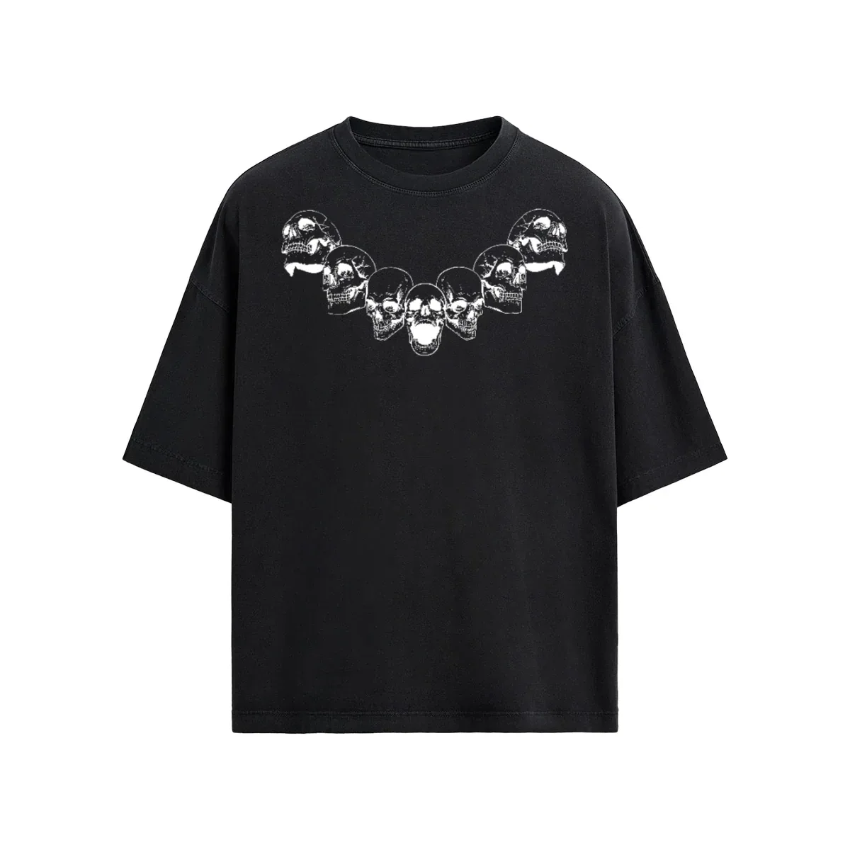 Neverdy (Never Die) Skulls Oversized T-shirt - Legendary Branding