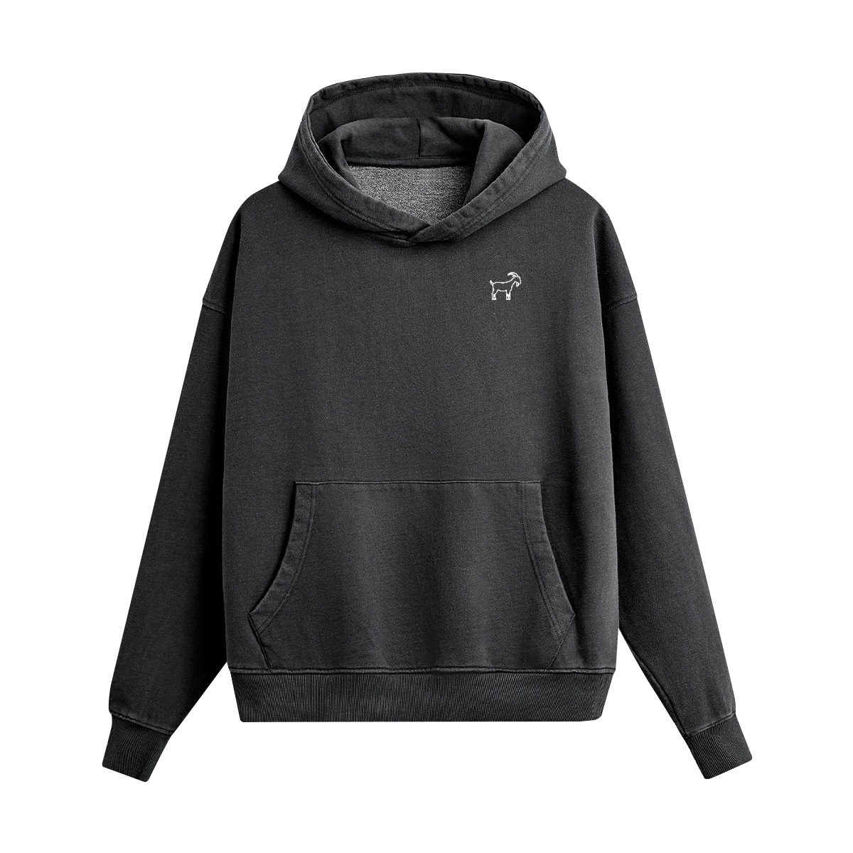 The GOAT Hoodie – 440GSM Heavyweight Washed Boxy Hoodie, Premium Oversized Streetwear Hoodie
