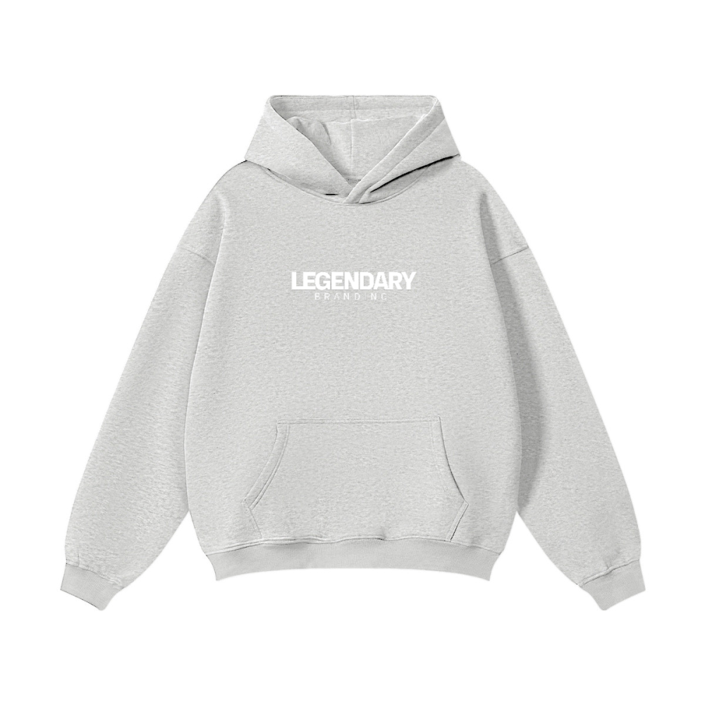LEGENDARY BRANDING Heavyweight Fleece Pullover Hoodie (380GSM) – Oversized Drop Shoulder Streetwear Hoodie