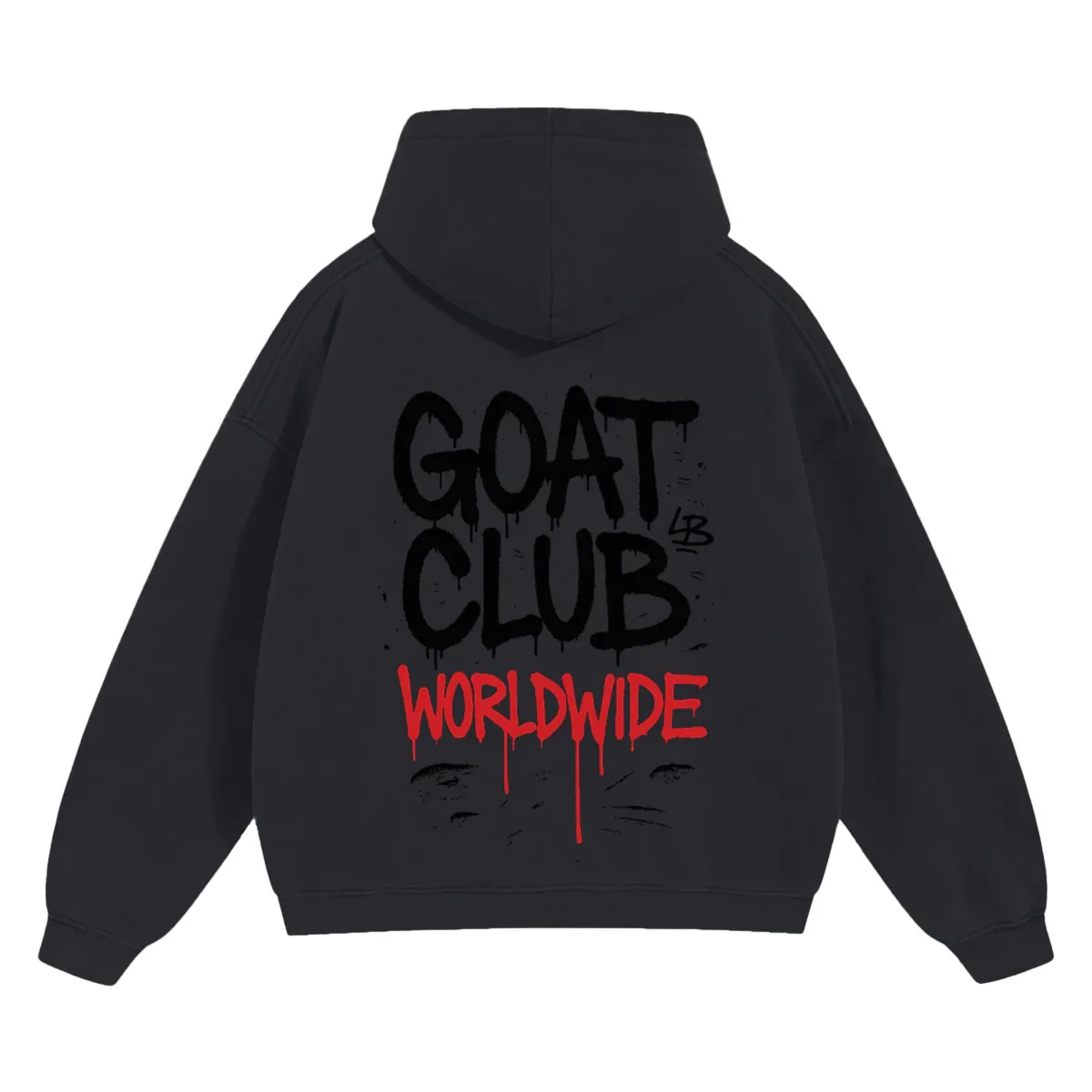 Sprayed GOAT Club Oversized Hoodie - Legendary Branding