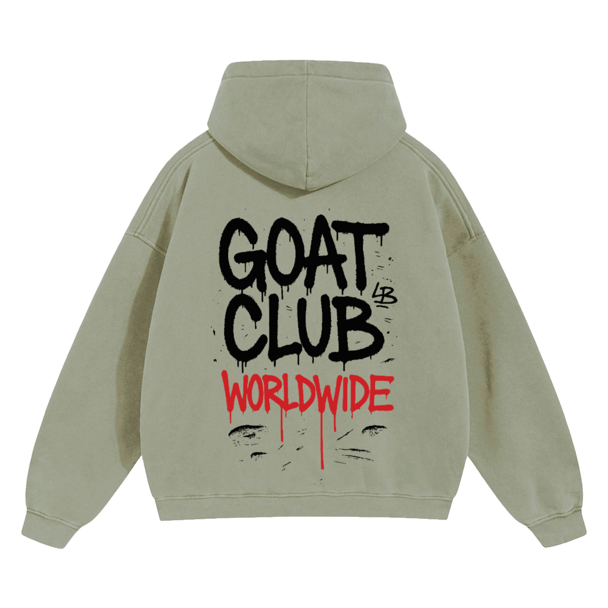 Sprayed GOAT Club Oversized Hoodie