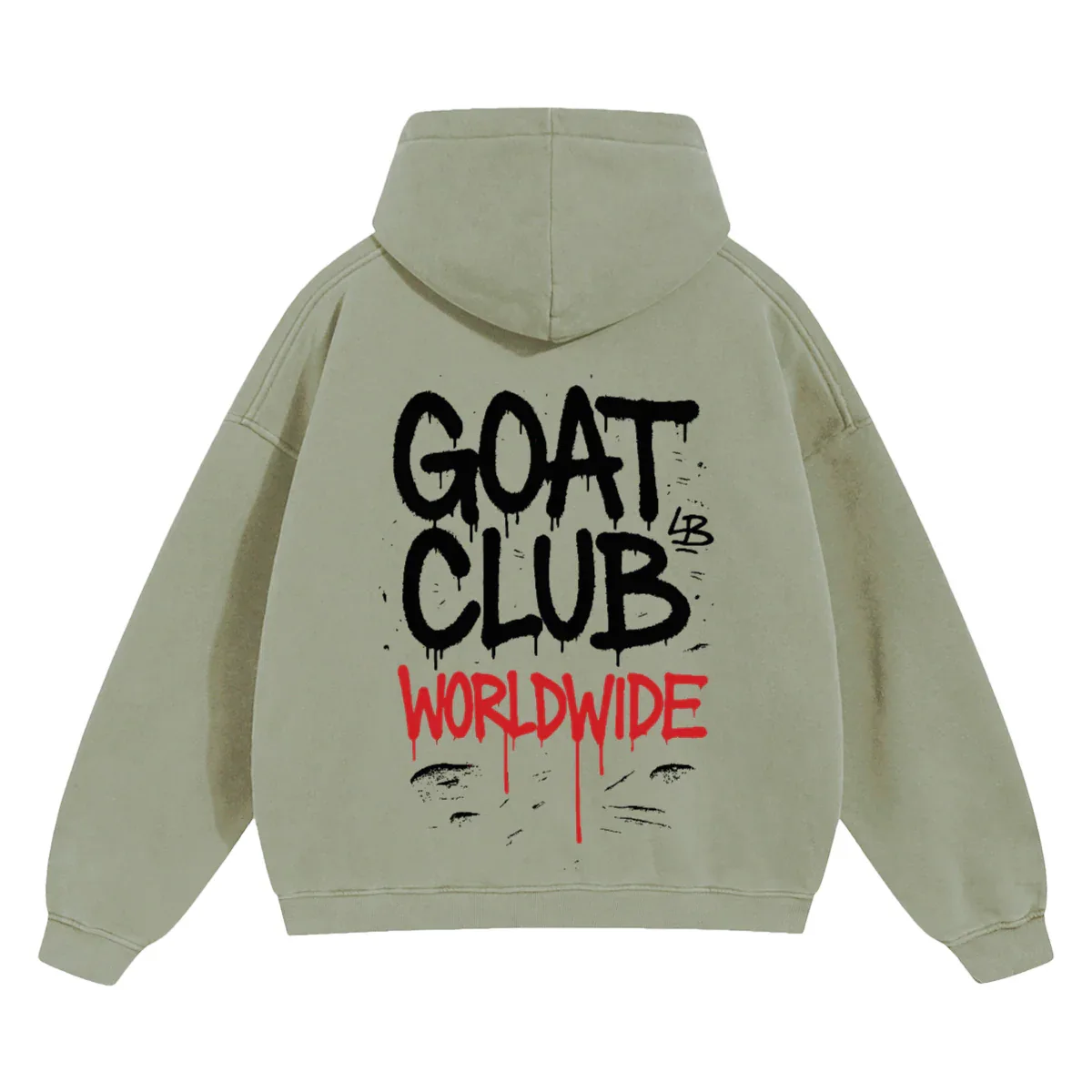 Sprayed GOAT Club Oversized Hoodie - Legendary Branding