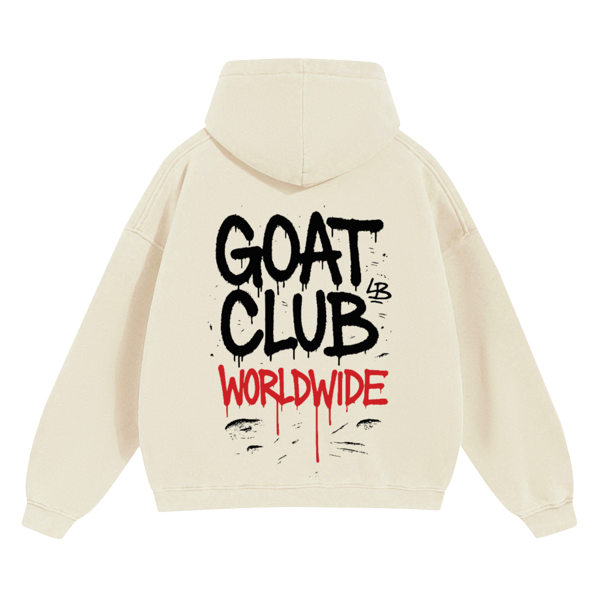 Sprayed GOAT Club Oversized Hoodie