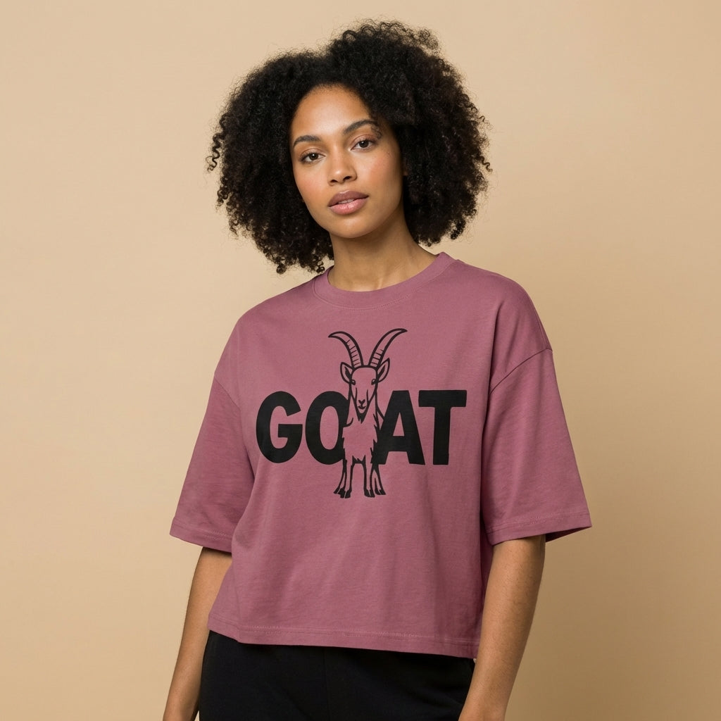 Icon of the Herd Oversized Cropped T-Shirt - Legendary Branding