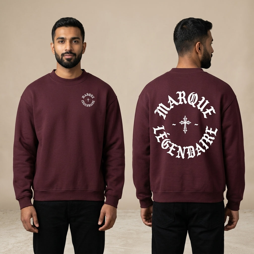 Marque Légendaire Cross Heavyweight Fleece Crewneck Sweatshirt | 380GSM